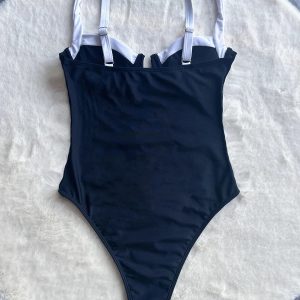 2023 Y2K Aesthetic Sexy One Piece Swimsuit - Patchwork Thong Brazilian Monokini Beachwear