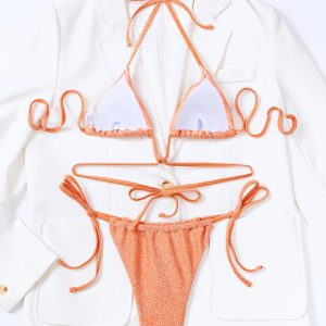 2023 Y2K Sexy Micro Bikini Set - Brazilian Thong Push-Up Swimwear for Trendy Beachwear