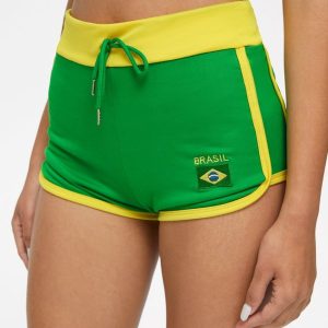 2024 New Brasil Color Block Y2K Shorts - Trendy Aesthetic Summer Fashion Piece