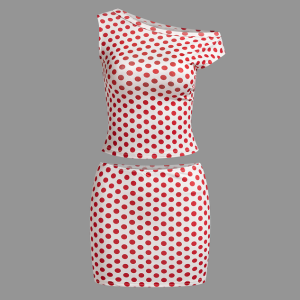 2024 New Jersey Y2K Polka Dots Two-Piece Set: Cute Top & Skirt for Aesthetic Outfits