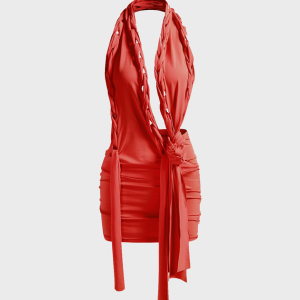 2024 New Y2K Aesthetic Asymmetrical Cropped Mini Dress for Trendy Outfits