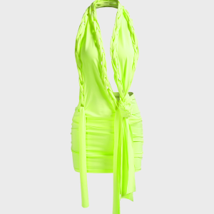 2024 New Y2K Aesthetic Asymmetrical Cropped Mini Dress for Trendy Outfits