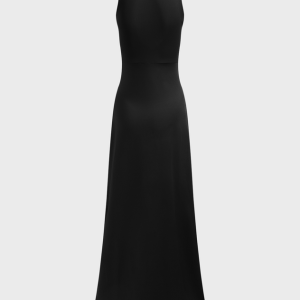 2024 New Y2K Aesthetic Side Slit V Neck Sleeveless Maxi Dress for Effortless Style