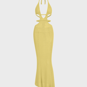 2024 New Y2K Aesthetic Spaghetti Strap Sleeveless Maxi Dress for Effortless Style