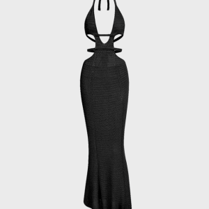 2024 New Y2K Aesthetic Spaghetti Strap Sleeveless Maxi Dress for Effortless Style