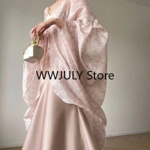 2024 Summer Y2K Chiffon Elegant 2-Piece Dress Set - French Style Midi Dress for Parties