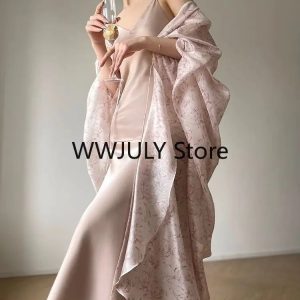 2024 Summer Y2K Chiffon Elegant 2-Piece Dress Set - French Style Midi Dress for Parties