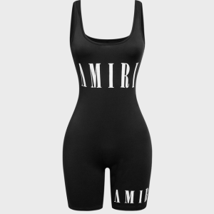 2024 Y2K Activewear Black Text Letter Romper - Trendy Street Style for Aesthetic Outfits