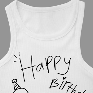 2024 Y2K Aesthetic Crew Neck Tank Top with Trendy Text Design for Stylish Outfits