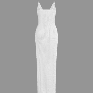 2024 Y2K Aesthetic Spaghetti Strap Sleeveless Maxi Dress for Effortless Style