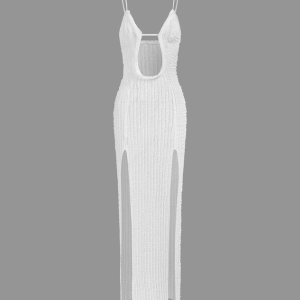 2024 Y2K Aesthetic Spaghetti Strap Sleeveless Maxi Dress for Effortless Style