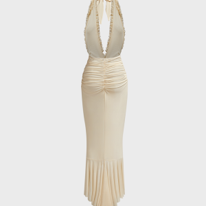 2024 Y2K Aesthetic Spaghetti Strap Sleeveless Maxi Dress for Effortless Style