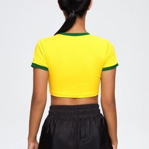 2024 Y2K Color Block Sleeveless T-Shirt - Trendy Aesthetic Top for Stylish Outfits