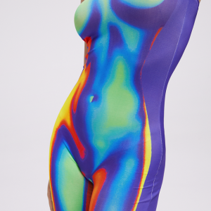 2024 Y2K Edgy Multicolor Body Print Tube Jumpsuit for Trendy Aesthetic Outfits