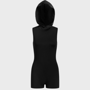 2024 Y2K Fashion Backless Sleeveless Hoodie Romper - Trendy Casual Aesthetic Outfit