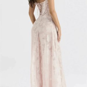 2024 Y2K Floral Lace Backless Spaghetti Strap Summer Dress - Criss-Cross Tie-Up