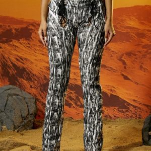 2024 Y2K Tie-Dye Bell-Bottom Trousers for Trendy Aesthetic Outfits