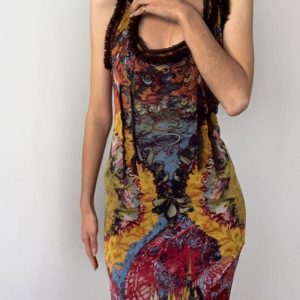 Abstract Print Design Y2K Maxi Dress - Trendy Aesthetic Dress for Stylish Outfits