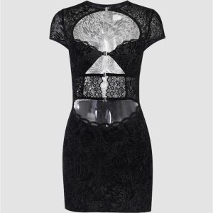 All Around Me Lace Bodycon Dress - Y2K Aesthetic Cute Dress for Coquette Style Outfits