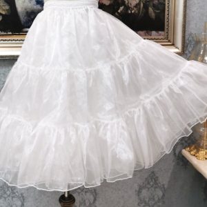 Angel Wings 60Cm Long Pannier Skirt - Y2K Aesthetic Layered Fashion Statement