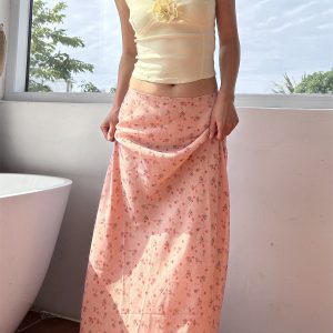 April Floral Cargo Skirt - Y2K Aesthetic with Coquette Style for Effortless Chic