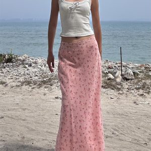 April Floral Cargo Skirt - Y2K Aesthetic with Coquette Style for Effortless Chic