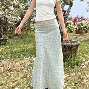 April Floral Cargo Skirt - Y2K Aesthetic with Coquette Style for Effortless Chic