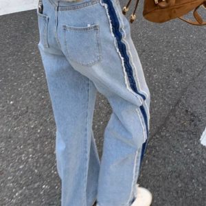 Ashton Vintage Wide Leg Jeans - Y2K Aesthetic Denim for Effortless Grunge Style