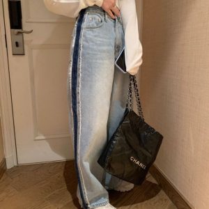 Ashton Vintage Wide Leg Jeans - Y2K Aesthetic Denim for Effortless Grunge Style