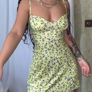 Azalea Summer Cami Dress - Y2K Aesthetic Floral Slip Dress for Cute Summer Outfits