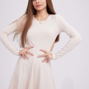 Backless Pullover Dress with Waist Detail - Y2K Aesthetic Fashion Essential