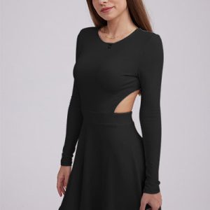 Backless Pullover Dress with Waist Detail - Y2K Aesthetic Fashion Essential