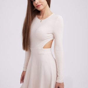 Backless Pullover Dress with Waist Detail - Y2K Aesthetic Fashion Essential