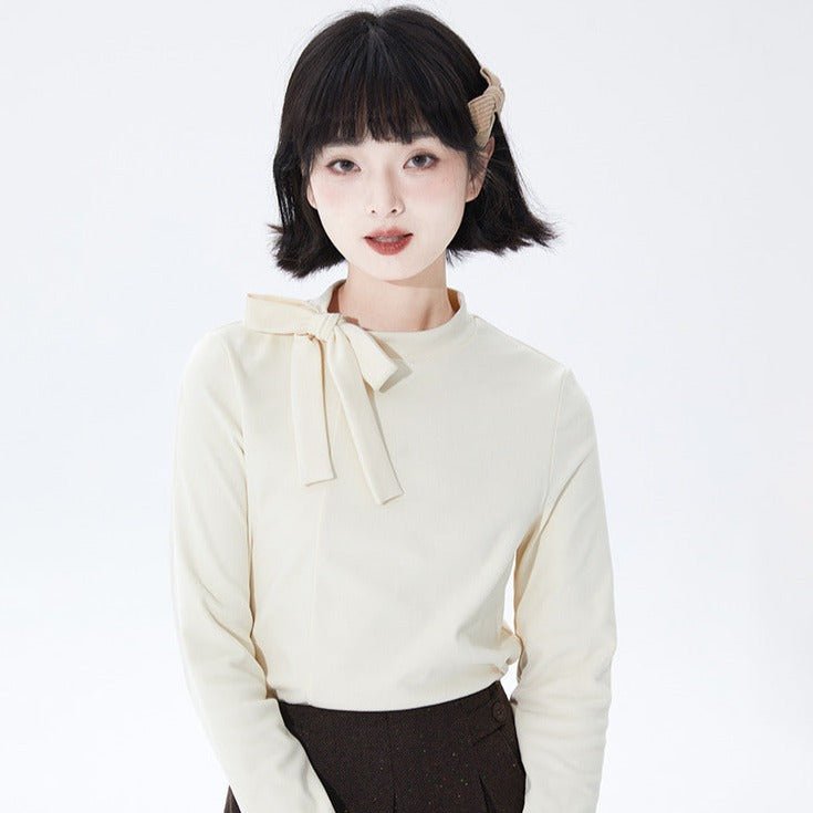 Beige Y2K Aesthetic Small Turtleneck Sweater for Cozy Fall Outfits and Layering