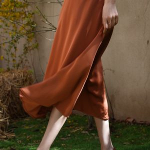 Birch Colored High Waist Tulip Skirt - Y2K Aesthetic Fashion Essential for Stylish Outfits