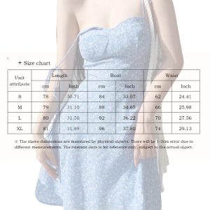 Blue Flower Spaghetti Strap Y2K Vintage Mini Dress with Lace-Up Detail for Summer Vacations