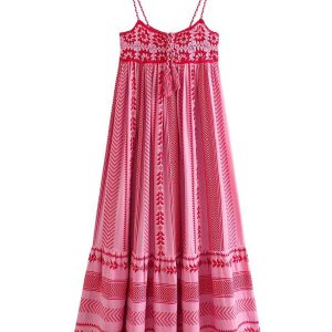 Boho Crochet Patchwork Knitted Slip Dress for Y2K Aesthetic and Coquette Style