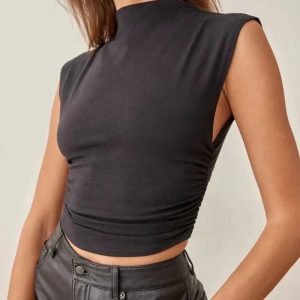 Breah Crop Top - Y2K Aesthetic Cute Top for Coquette Style and Grunge Outfits