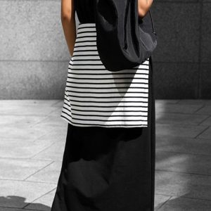 Cap Sleeve Side Slit Cotton Dress - Y2K Aesthetic Cute Dress for Effortless Style