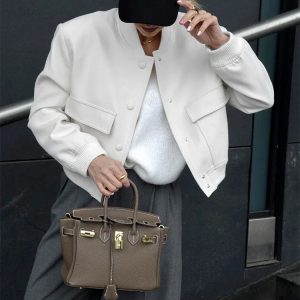 Casual Slim Cotton Jacket for Women - Long Sleeve Short Coat for Autumn Street Style 2023