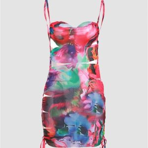 Cauberry Y2K Cut Out Mini Dress - Trendy Coquette Aesthetic for Stylish Outfits