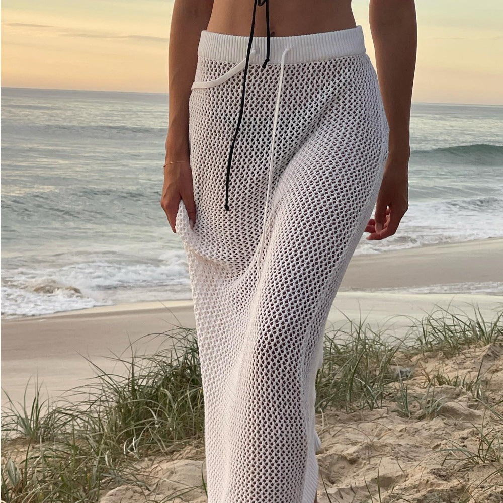 Celina Crochet Maxi Skirt - Y2K Aesthetic Boho Style for Effortless Chic Looks