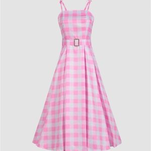 Charming Sweetheart Gingham Dress - Y2K Aesthetic Cute Dress for Coquette Style Outfits