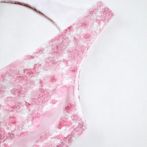 Cherry Blossom Halter Backless Dress - Y2K Aesthetic Floral Maxi for Coquette Style