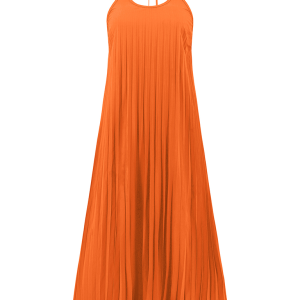 Chic A-hem Pleated Long Dress for Beach Vacations - Y2K Aesthetic Summer Style