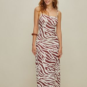 Chic Backless Cami Midi Dress for Y2K Aesthetic and Coquette Style Lovers