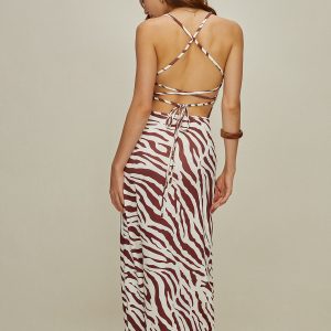 Chic Backless Cami Midi Dress for Y2K Aesthetic and Coquette Style Lovers