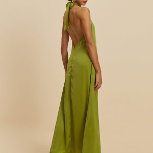 Chic Backless Halter Dress for Y2K Fashion Lovers - Perfect for Coquette Aesthetic Outfits