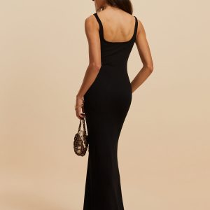 Chic Backless Low Cut Long Dress for Effortless Y2K Style and Coquette Aesthetic