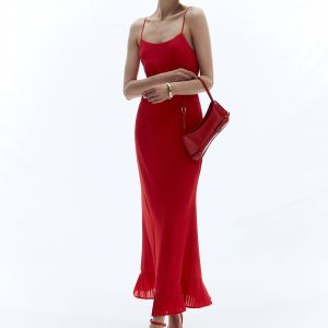 Chic Backless Sleeveless Solid Long Dress for Effortless Y2K Aesthetic Style